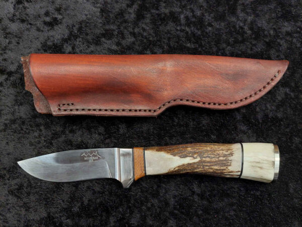 Hunting knife 2.5" Antler handle with micarta